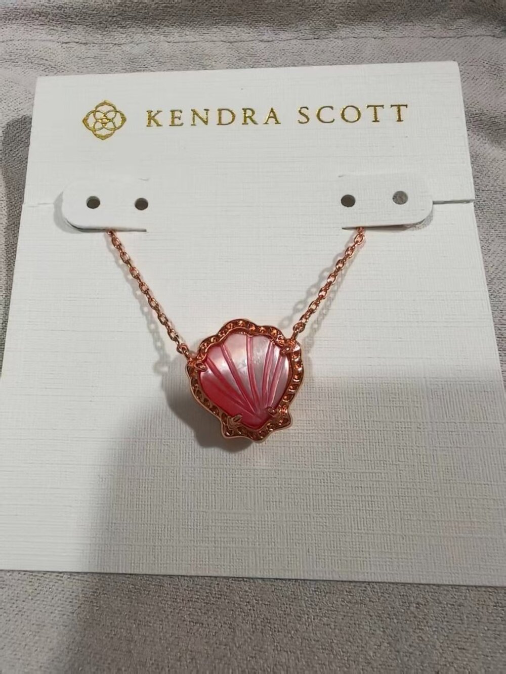 Kendra Scott Brynne Silver Short Pendant Necklace In Ivory Shell